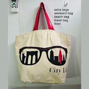 Extra Large heavy canvas tote bag